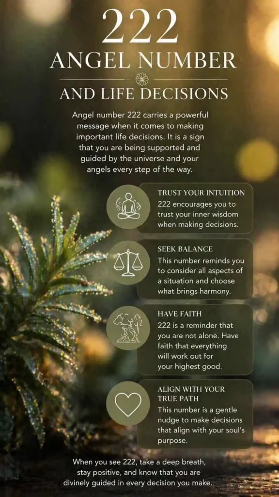 222 Angel Number and Life Decisions
