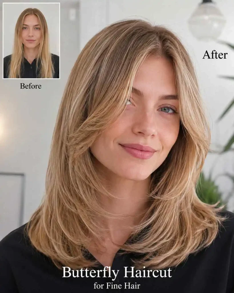 Butterfly Haircut for Fine Hair