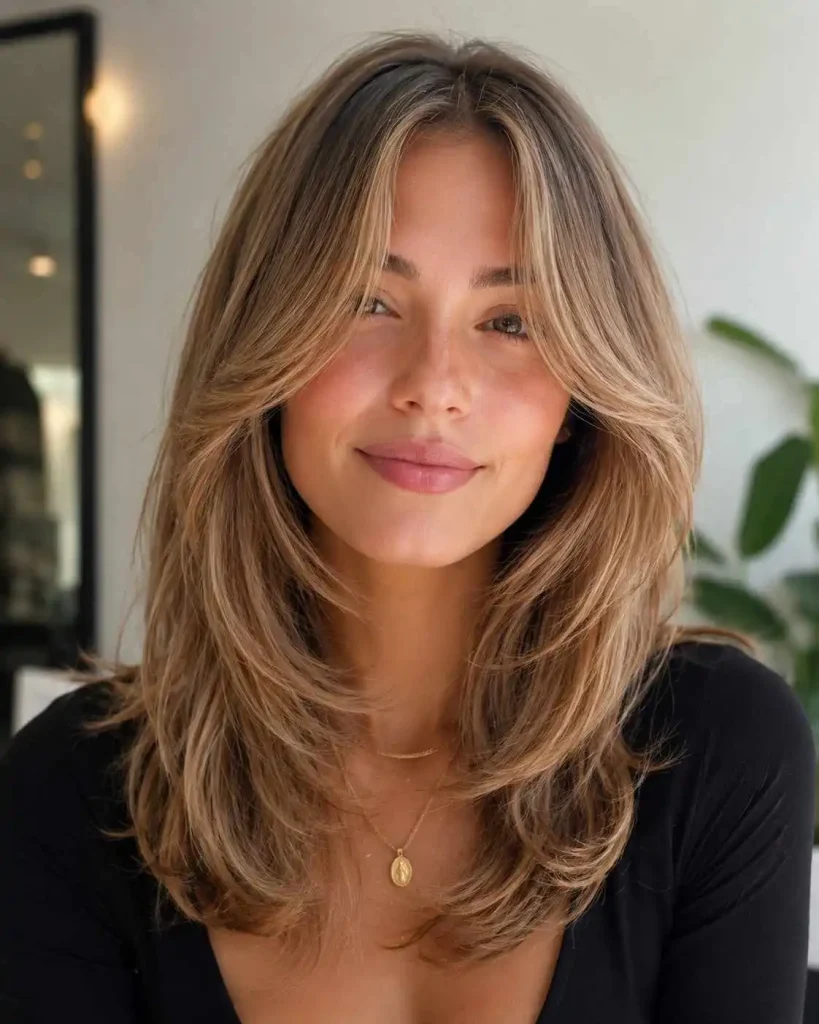 Butterfly Haircut with Curtain Bangs