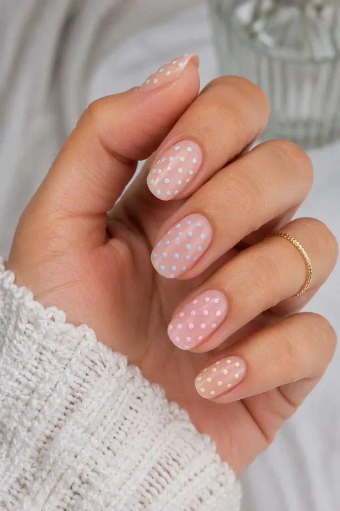 polka dot nails