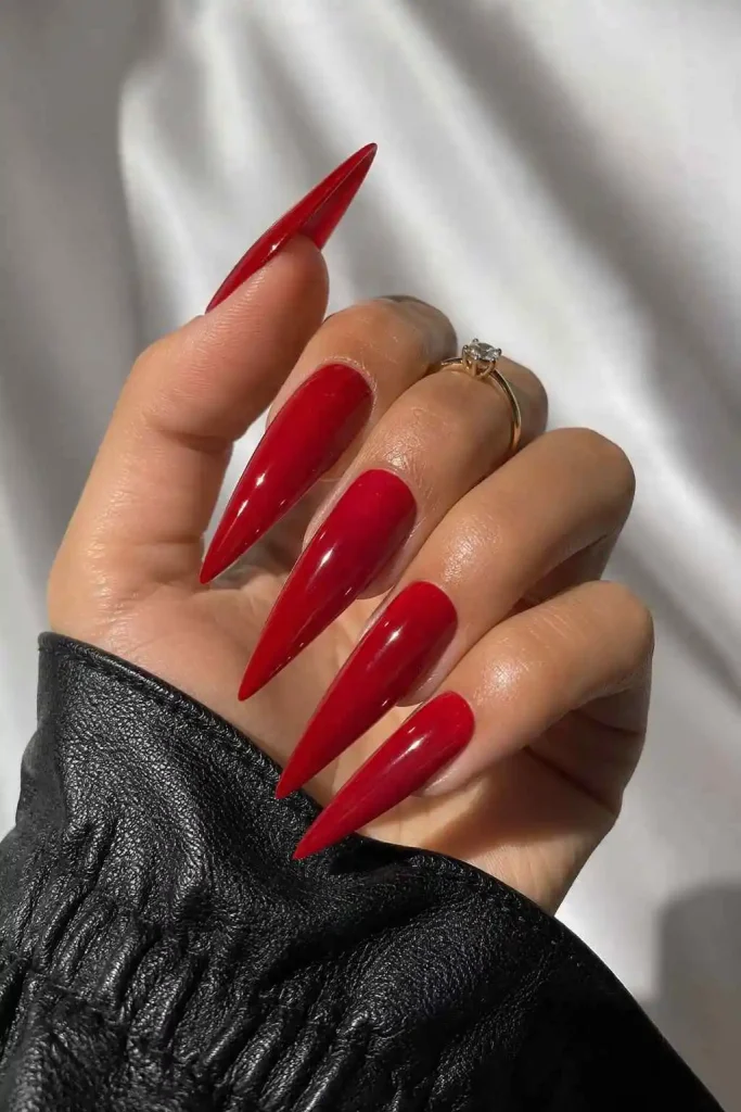 Red Stiletto Nails
