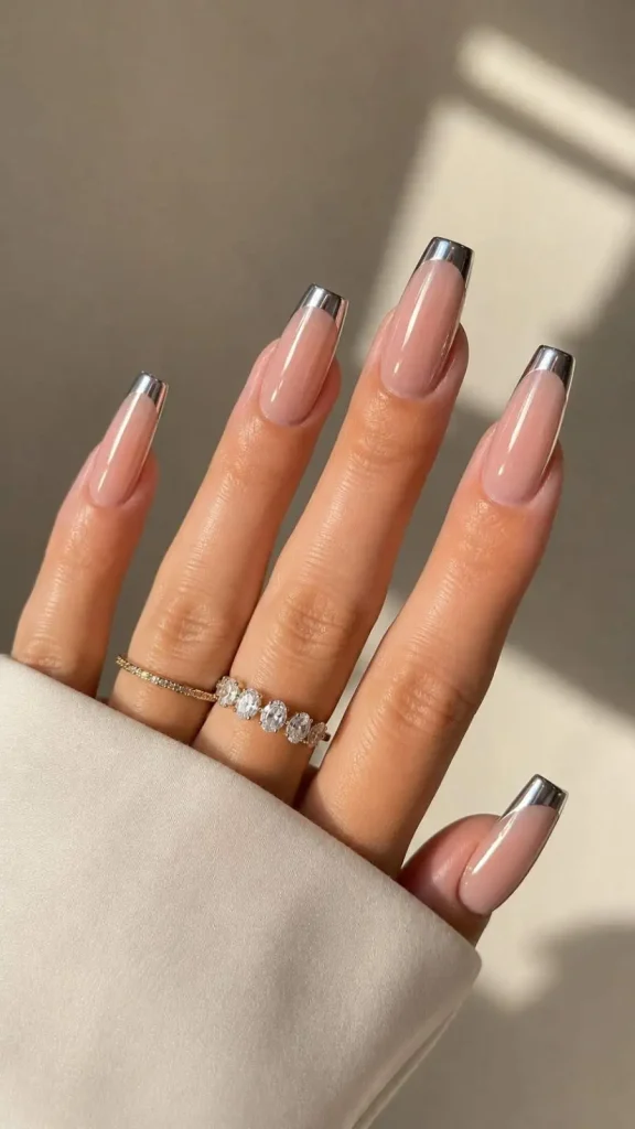 Chrome French Tips