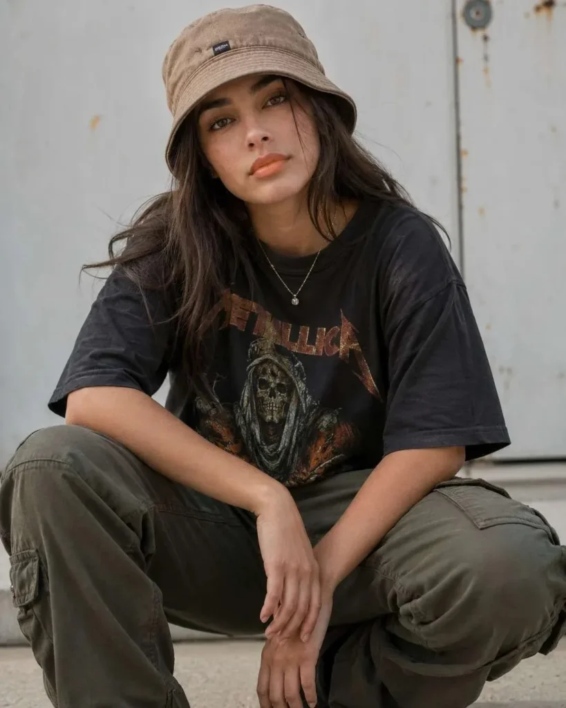 Graphic Tee + Cargo Pants for Utility-Cool Vibes