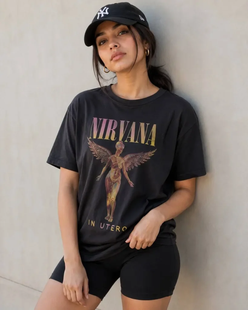 Graphic Tee With Biker Shorts