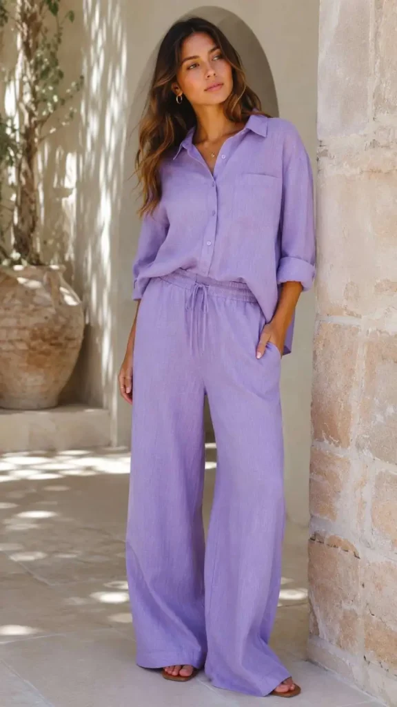 Lavender Linen Co-ord Set
