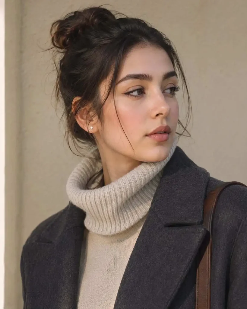 Layered Over a Turtleneck for Fall and Winter