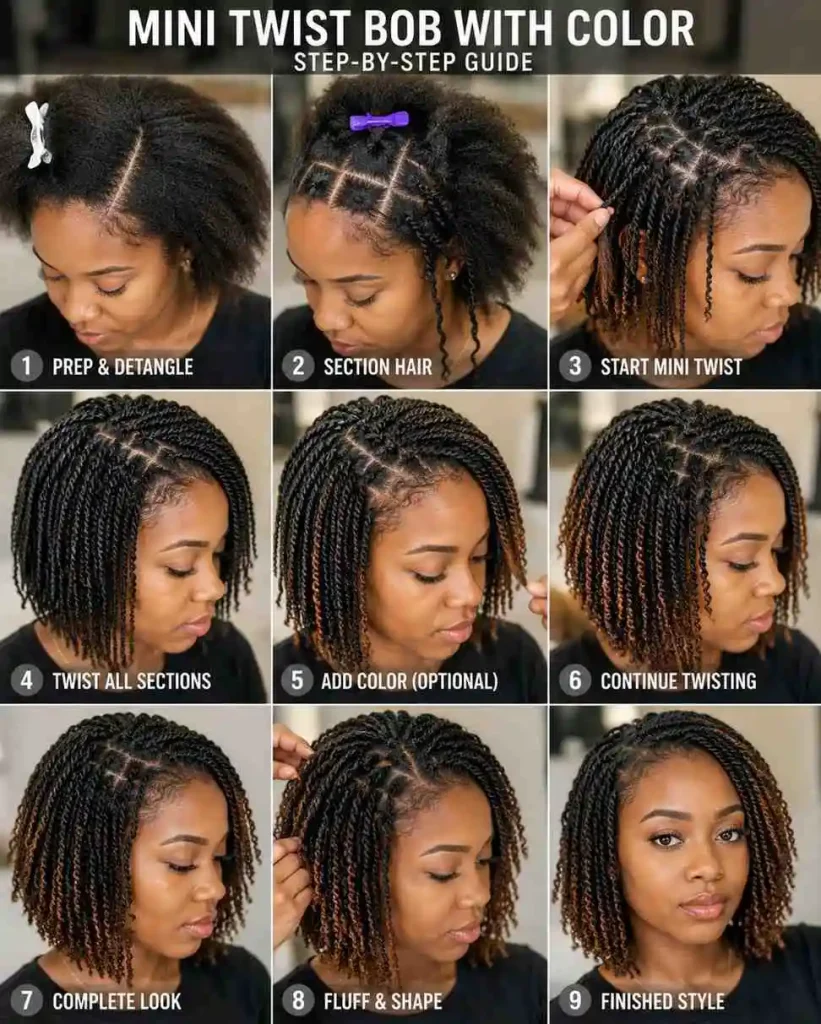 Mini Twist Bob with Color