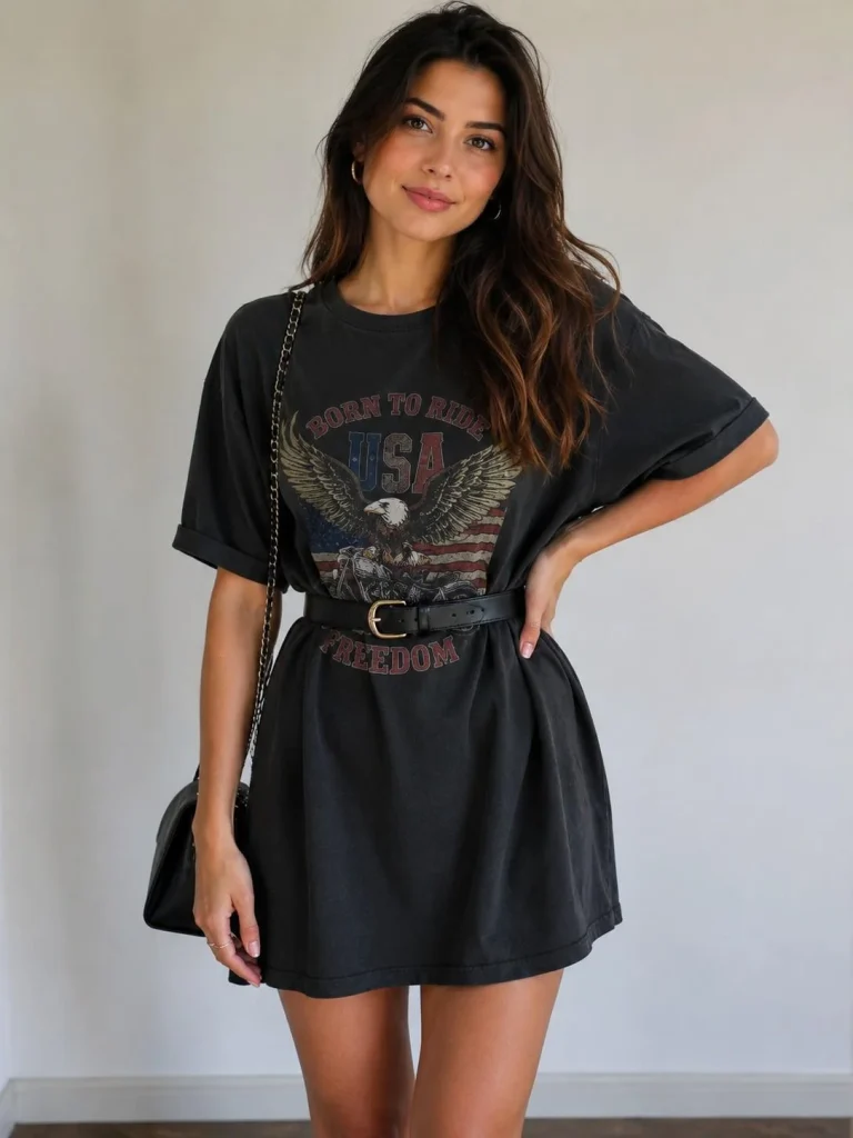 Oversized Graphic Tee as a Mini Dress