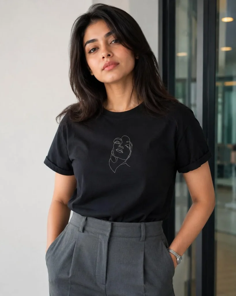 Tucked Into Tailored Trousers for Office-Ready Style
