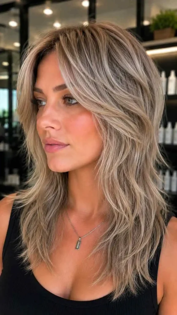 Ash Blonde Wolf Cut
