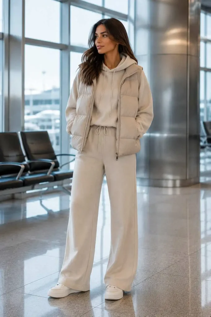 Athleisure Set with a Puffer Vest