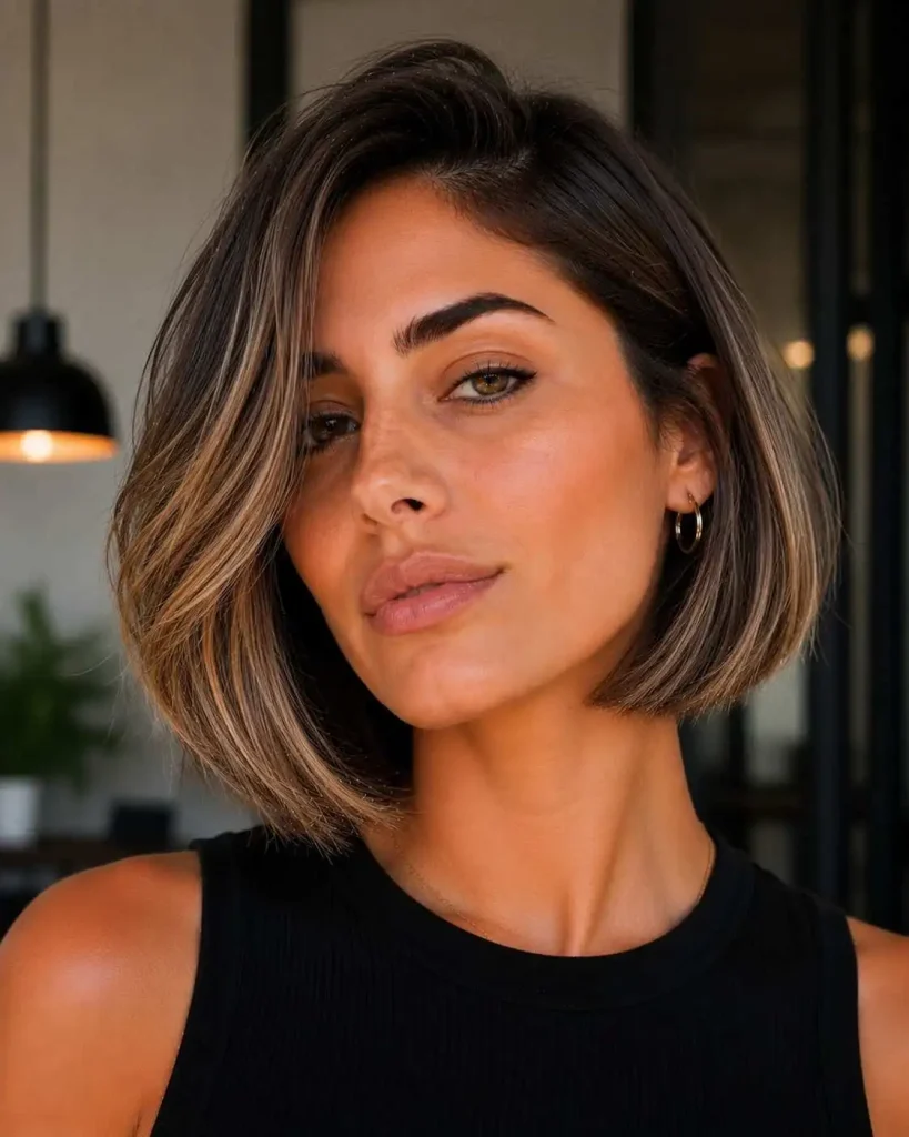 Balayage Italian Bob