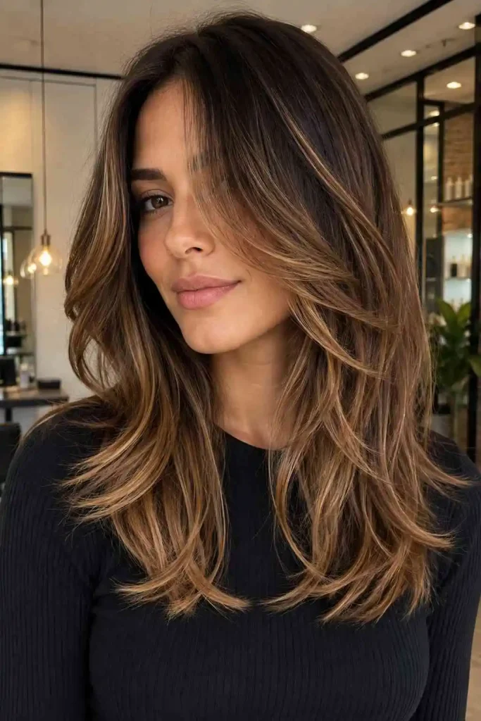 Face-Framing Layers with Balayage