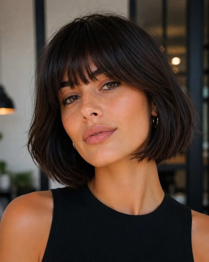Italian Bob with Full Bangs